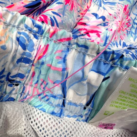 Lilly Pulitzer Capri Swim Trunks Shorts Mens XL Boca Blue Its a Sailabration New - Picture 5 of 9